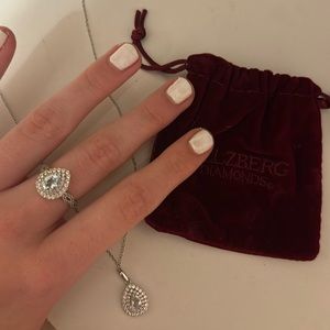 BRAND NEW helzberg diamonds women’s ring and necklace set